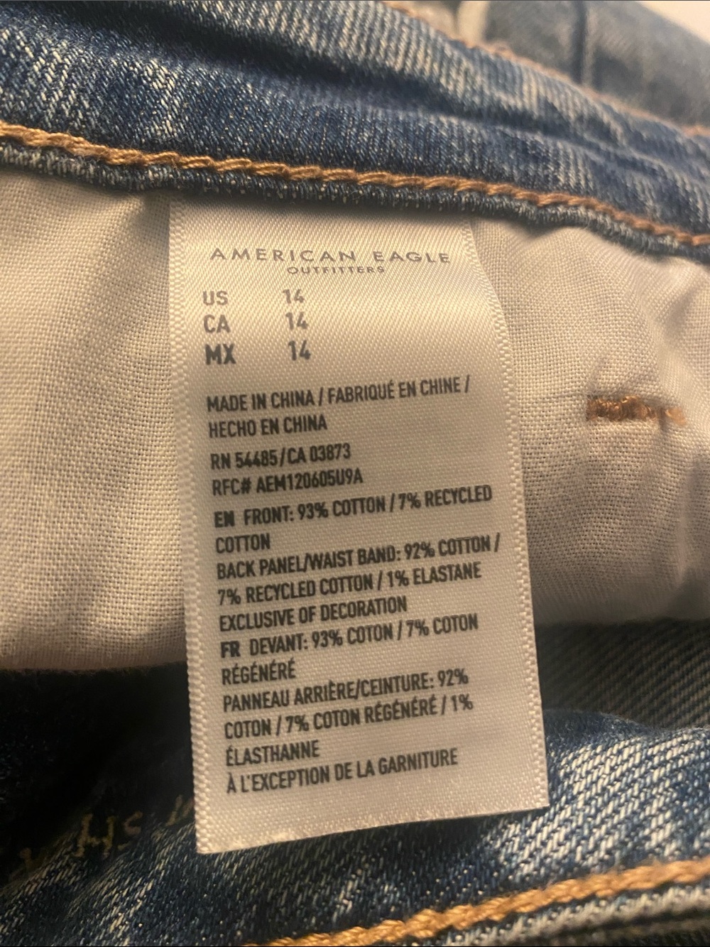 American Eagle Distressed Denim Shorts - Blue - Picture 10 of 10